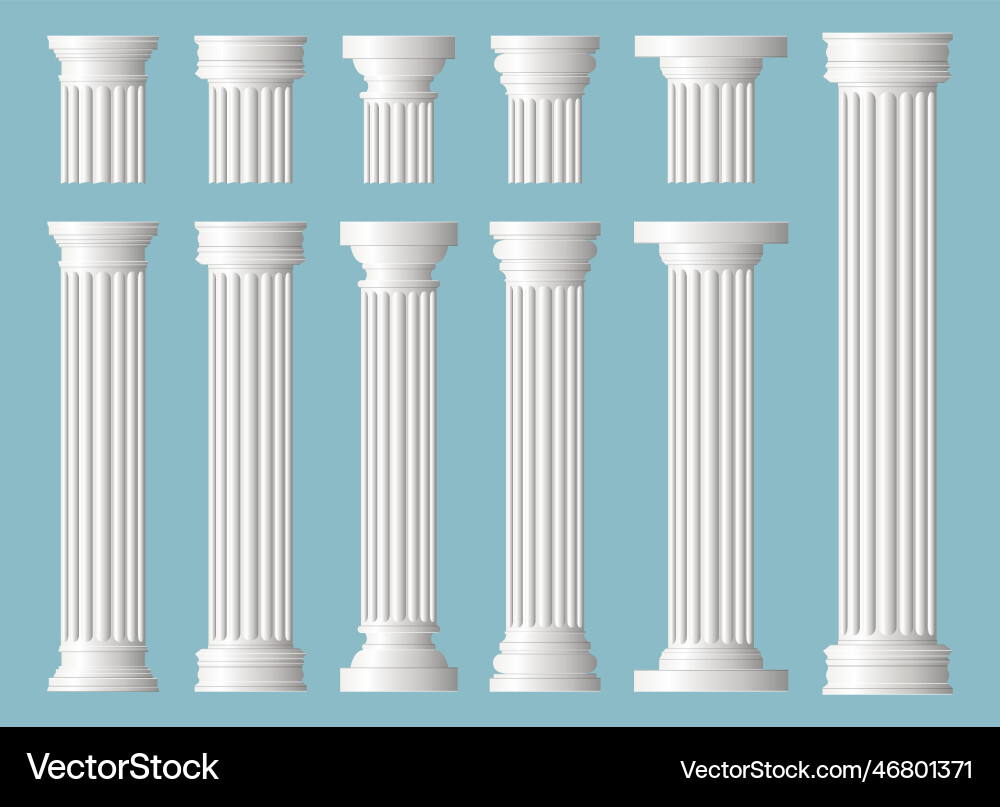 Ancient columns design isolated on background Ancient columns design isolated on background vector image