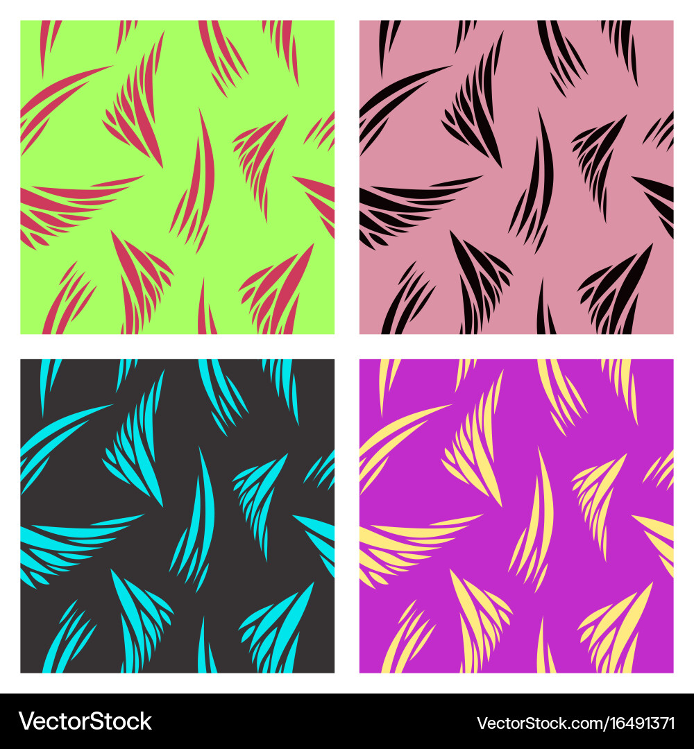 Assembly of patterns in striped style vector image