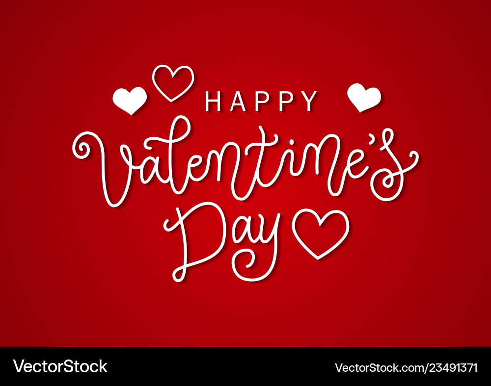Calligraphy lettering of happy valentines day Calligraphy lettering of happy valentines day vector image