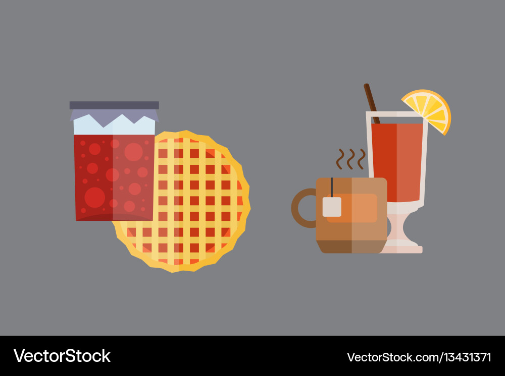 Collection of autumn set items the fall acorn Vector Image