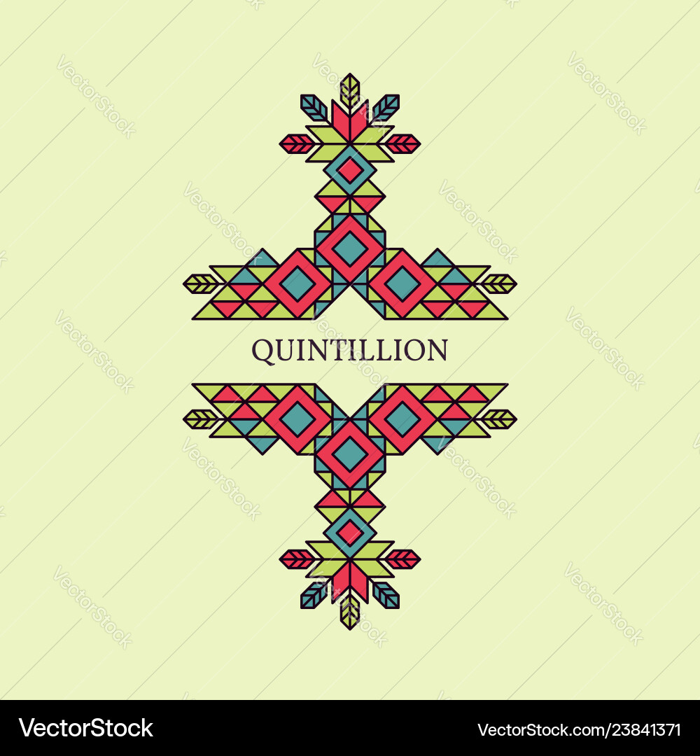 Decorative element in retro style line art design Decorative element in retro style line art design Vector Image