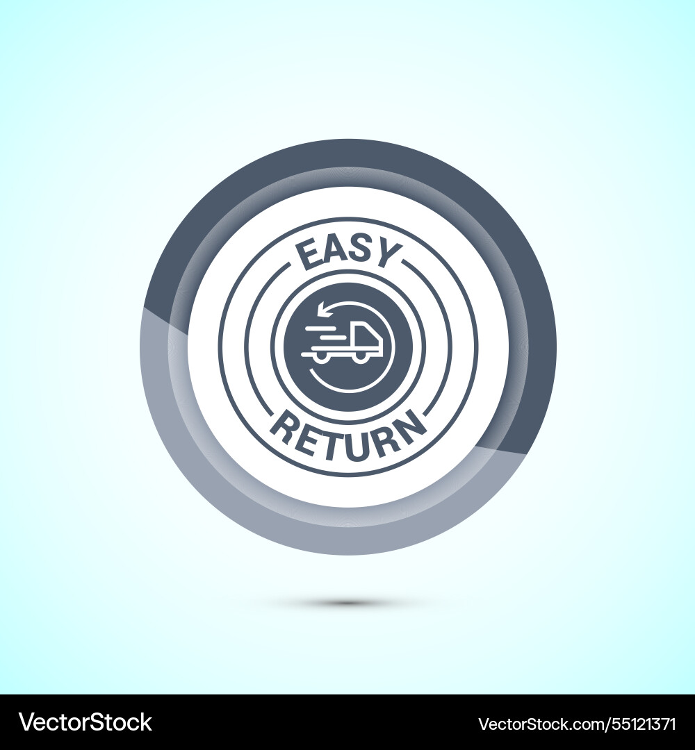 Easy return icon design label Vector Image
