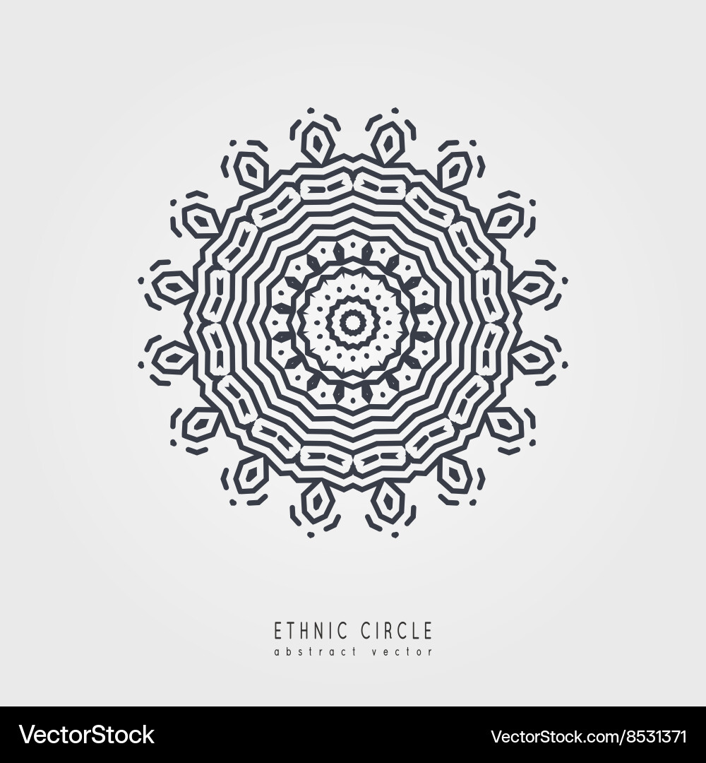 Ethnic mystical pattern with triangle and circles Ethnic mystical pattern with triangle and circles vector image