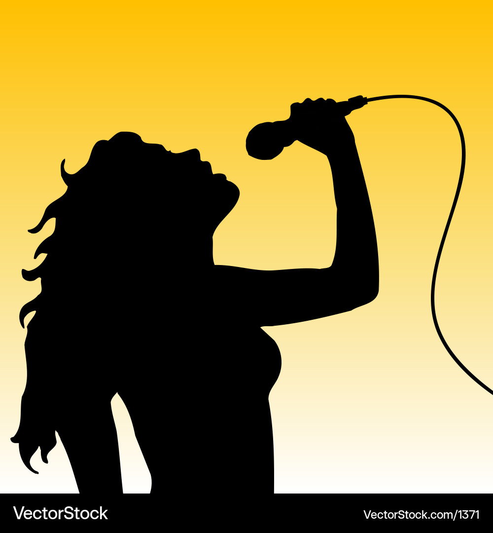 Female singer Royalty Free Vector Image - VectorStock