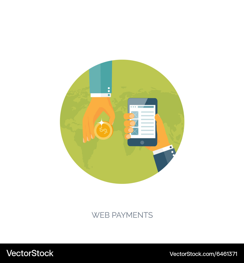 Flat header shopping web vector image
