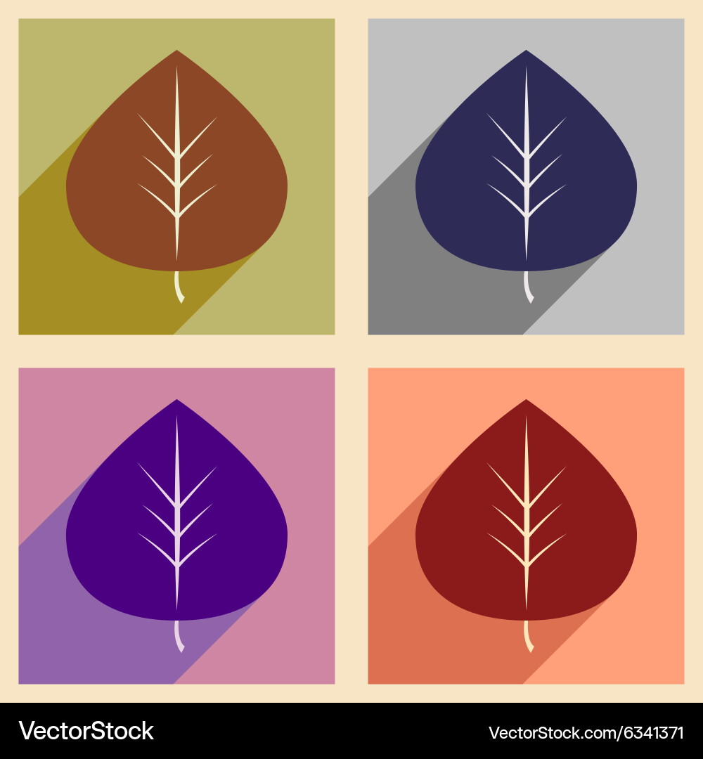 Flat with shadow concept and mobile application vector image