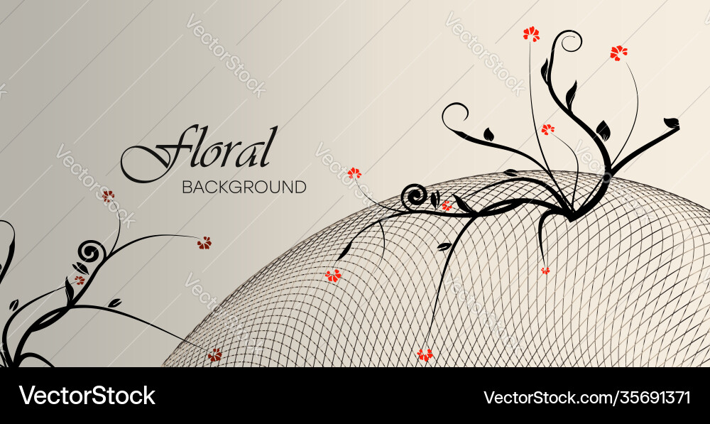 Floral gradient background with patterns Floral gradient background with patterns Vector Image