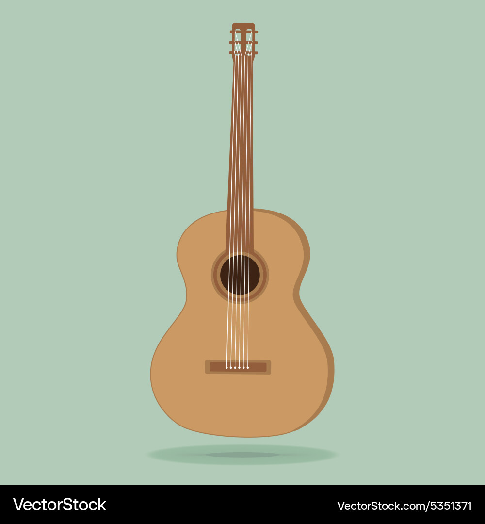 Guitar on sale isolated background Vector Image