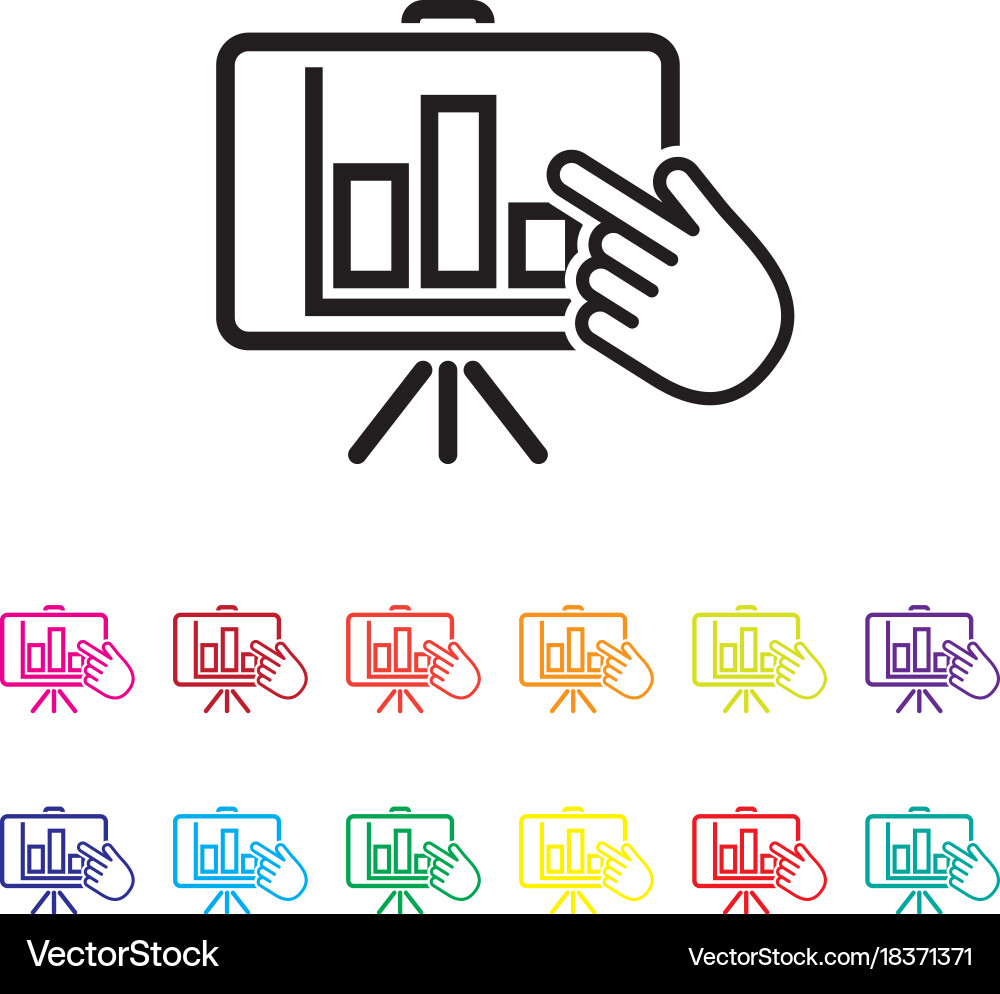 Interactive report icon vector image
