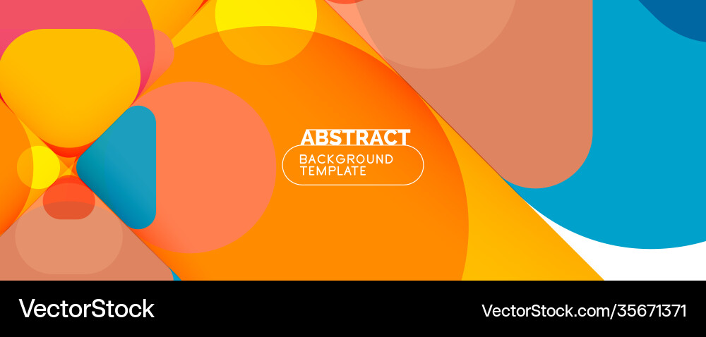 Modern geometric round shapes and dynamic lines Vector Image