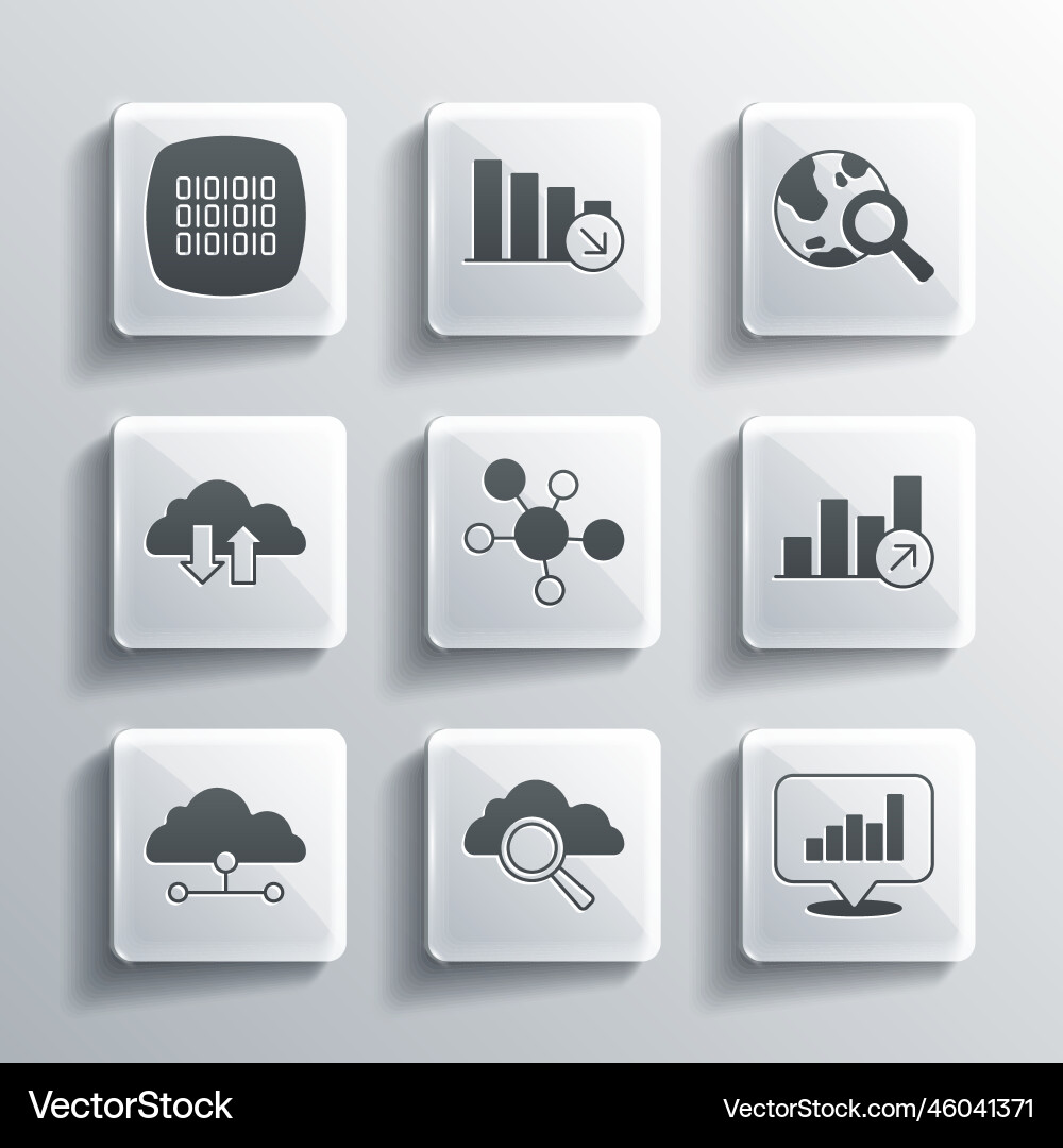 Set search cloud computing pie chart infographic Set search cloud computing pie chart infographic Vector Image