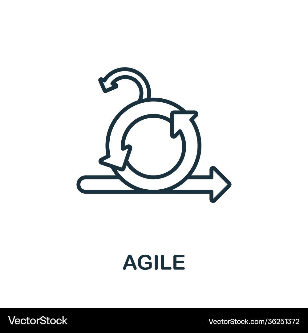 Agile icon from production management collection vector image