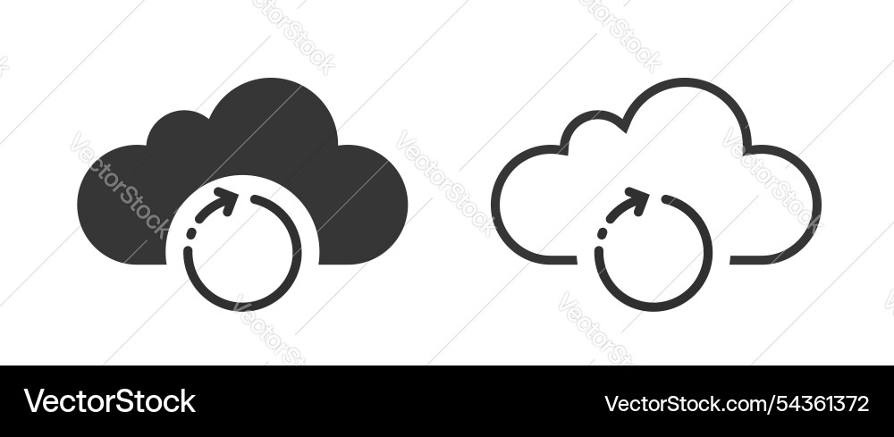 Backup icon simple graphic set back up cloud Backup icon simple graphic set back up cloud vector image