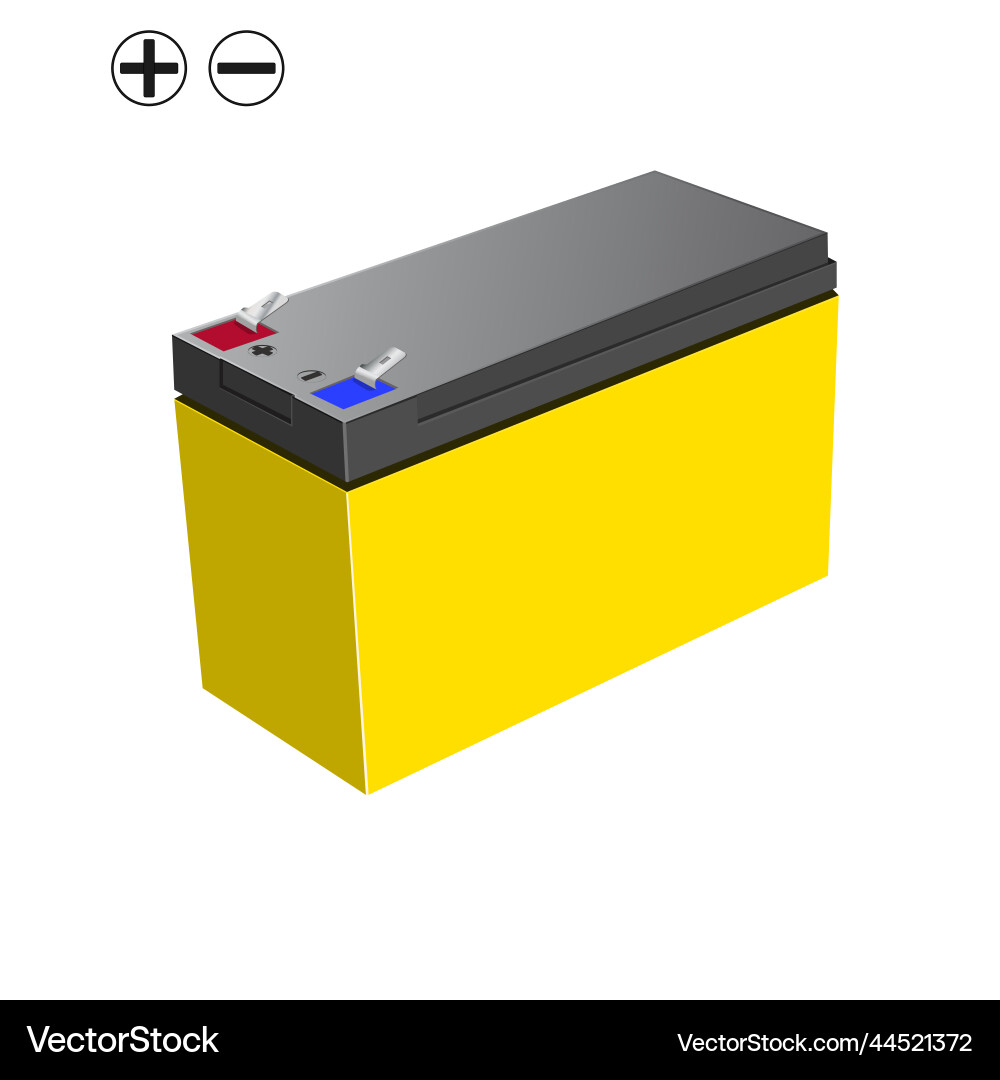 Battery for uninterruptable power source isolated Battery for uninterruptable power source isolated vector image