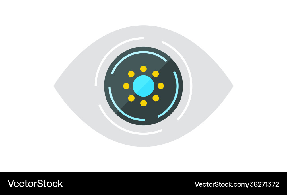 Bionic eye icon from artificial image Vector Image