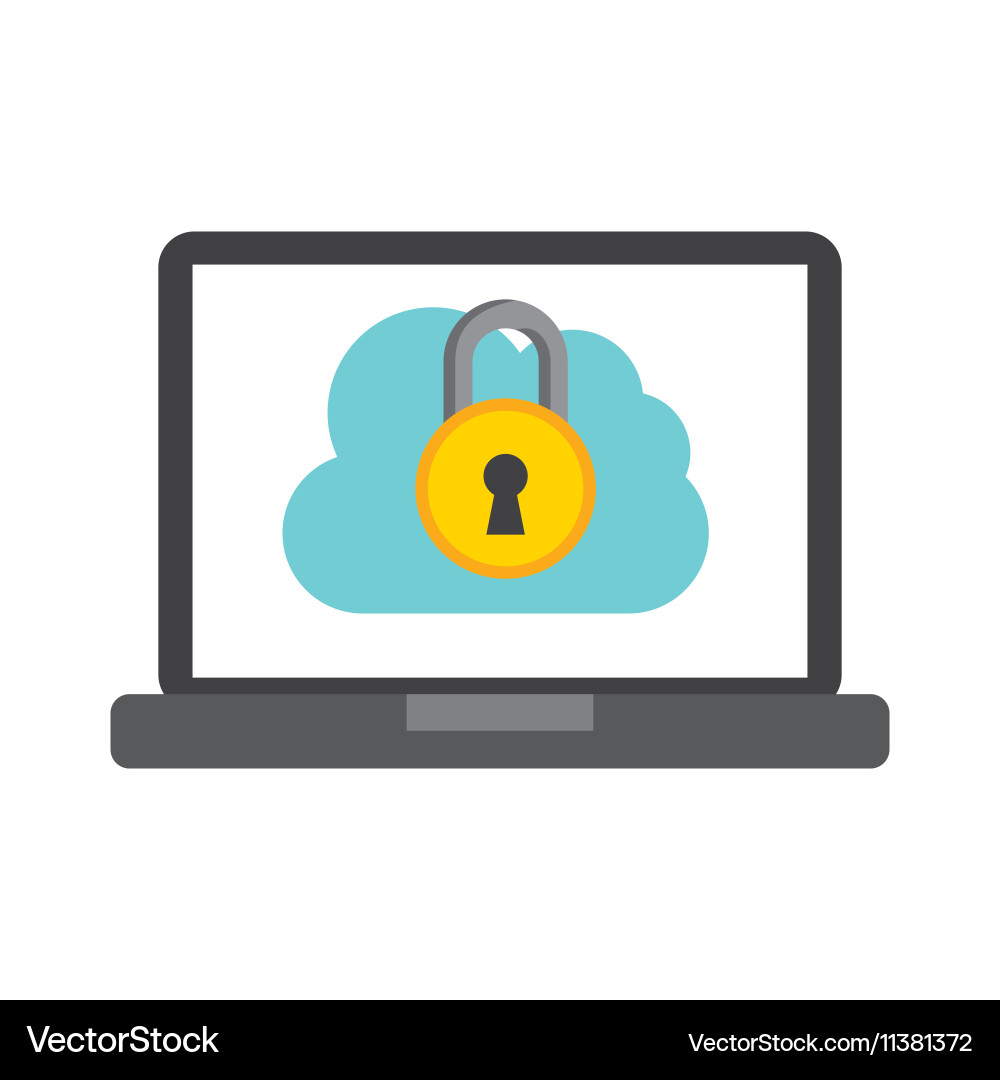 Cloud computing data storage vector image