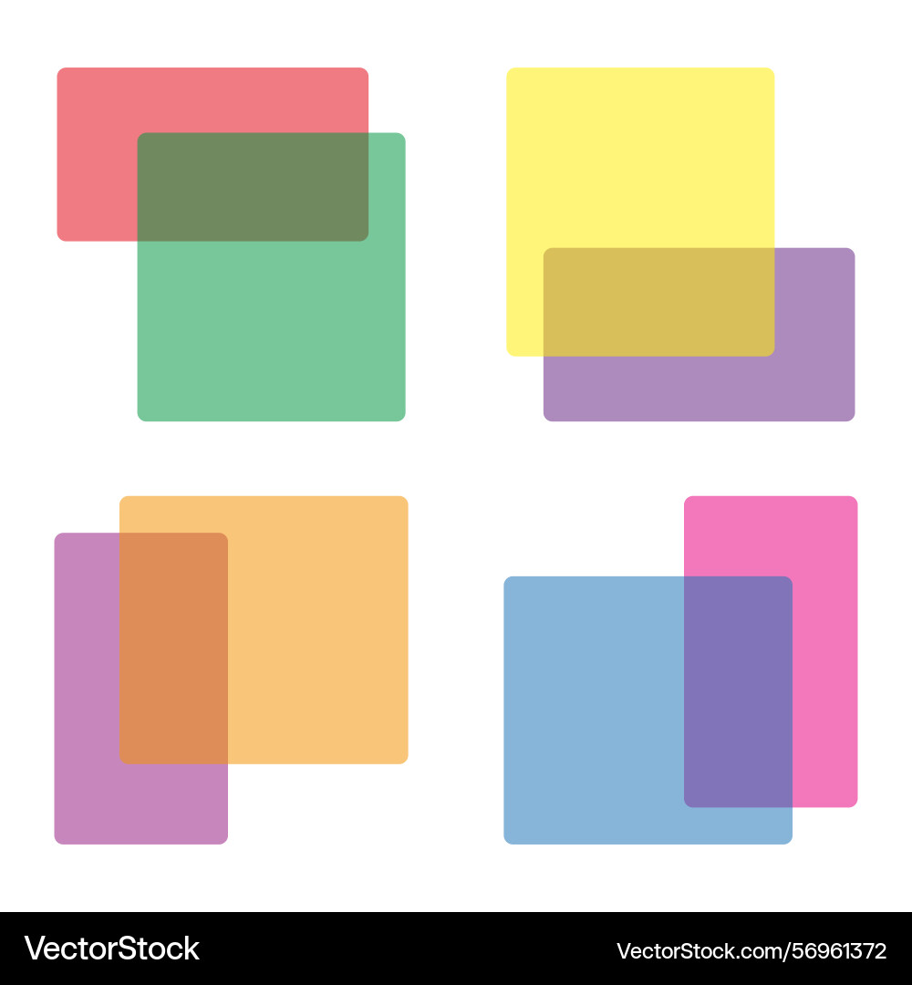 Color square figure transparent shape form Color square figure transparent shape form Vector Image