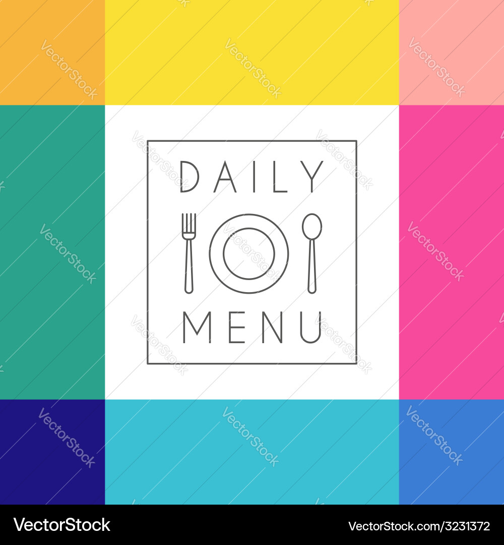 Daily menu design template Vector Image