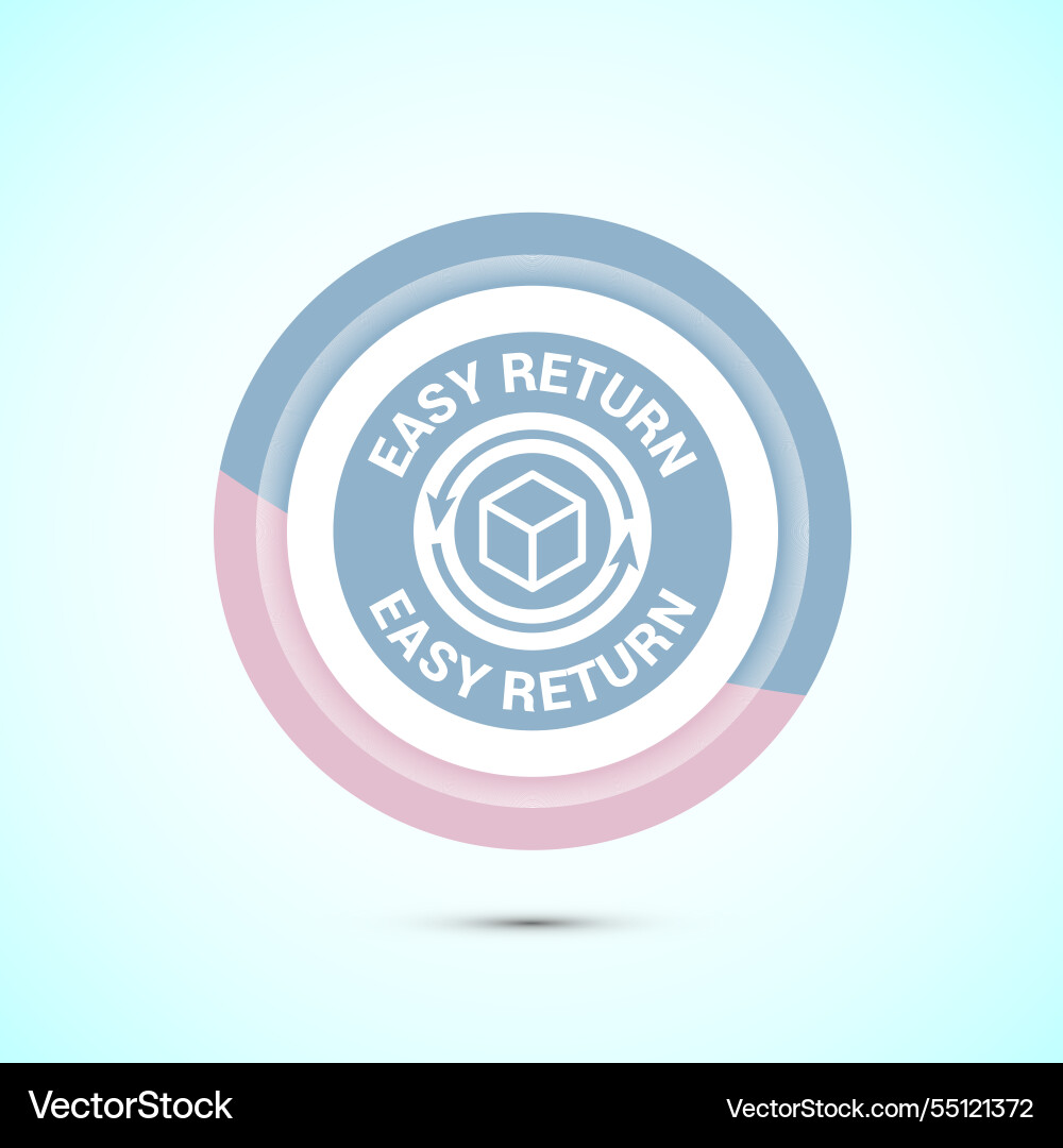Easy return icon design label Vector Image