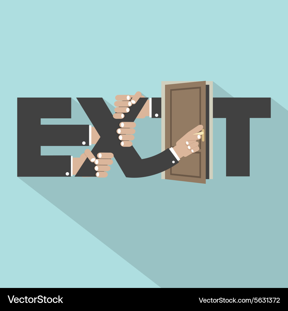 Exit typography design vector image