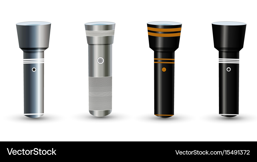Flashlight isolated on transparent background vector image