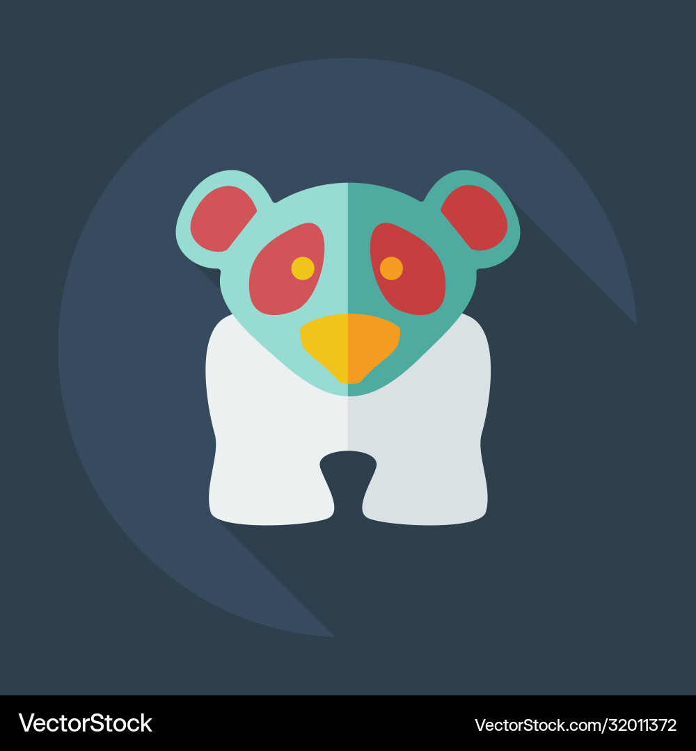 Flat modern design with shadow icons pandas Flat modern design with shadow icons pandas Vector Image