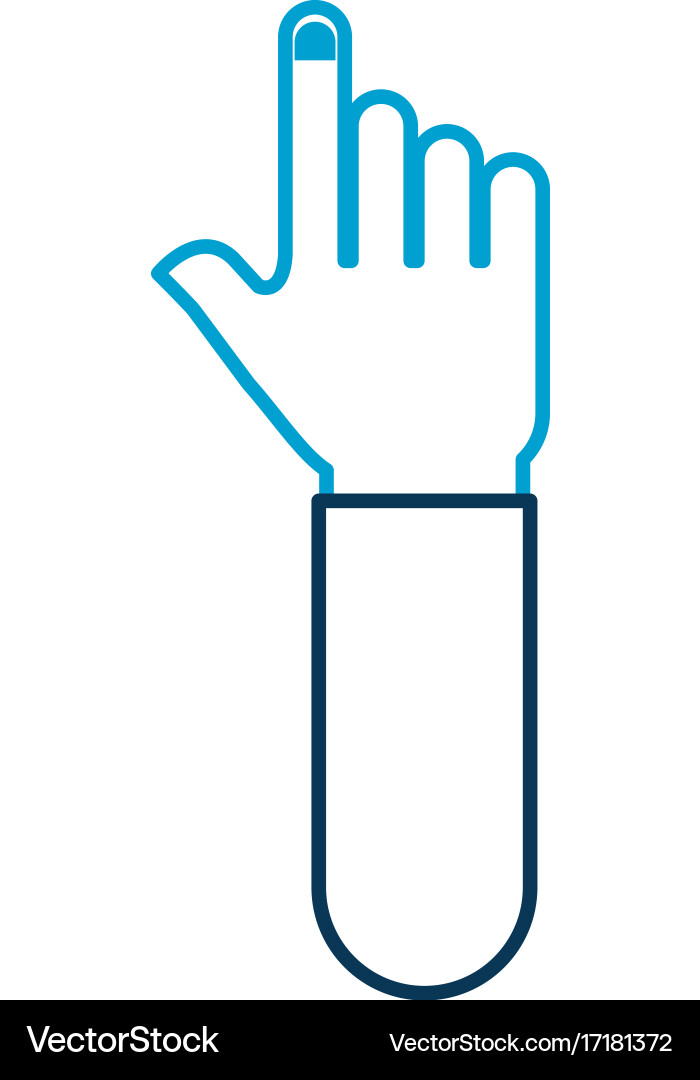 Hand pointer gesture symbol icon vector image