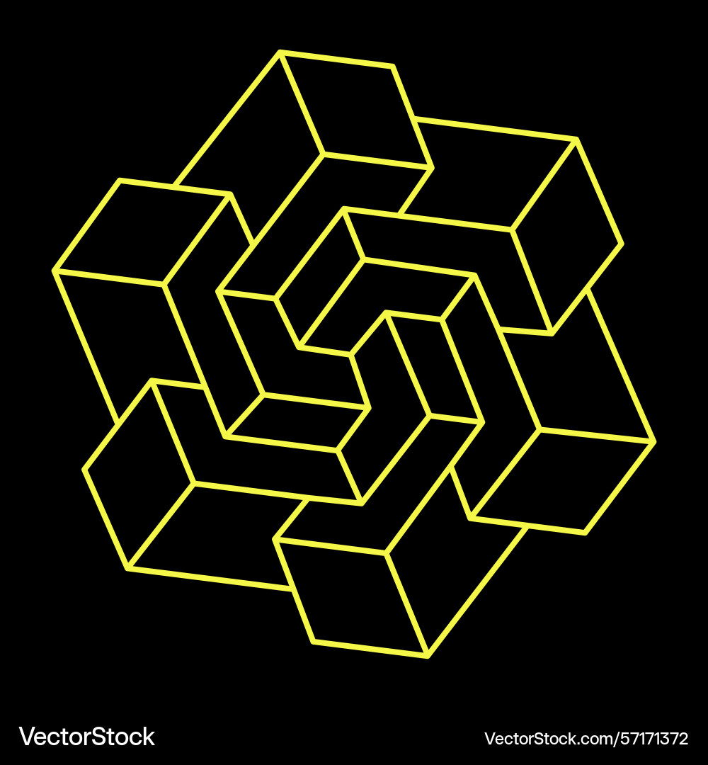 Impossible shape web design element optical Impossible shape web design element optical Vector Image