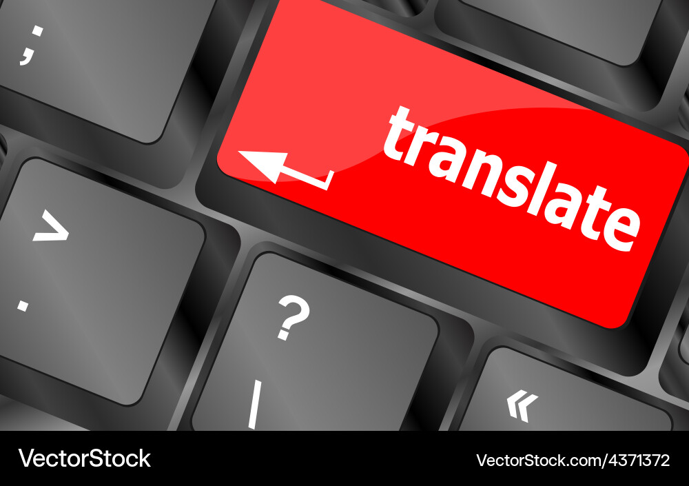 Keyboard Translation Buttons Vector Image