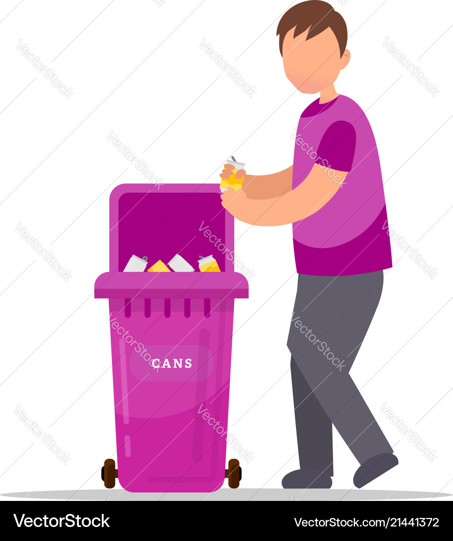 Man hand throws garbage Man hand throws garbage Vector Image
