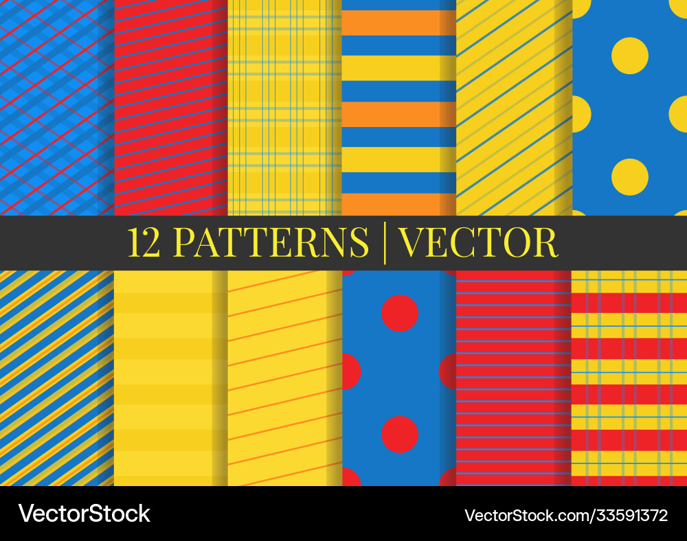 Patterns set fabric textures pattern tile Vector Image