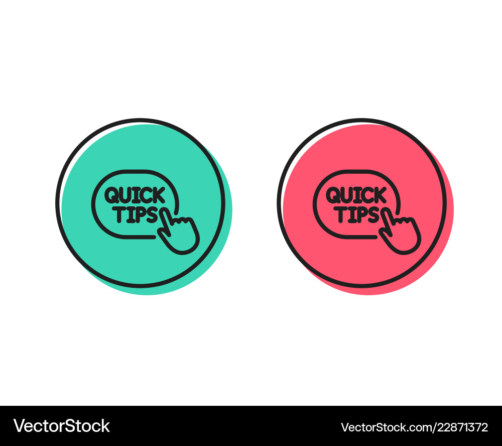 Quick tips click line icon helpful tricks sign Vector Image