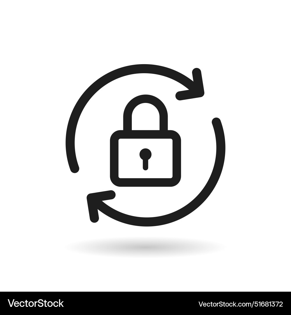 Reset password icon or repeat safety Reset password icon or repeat safety vector image