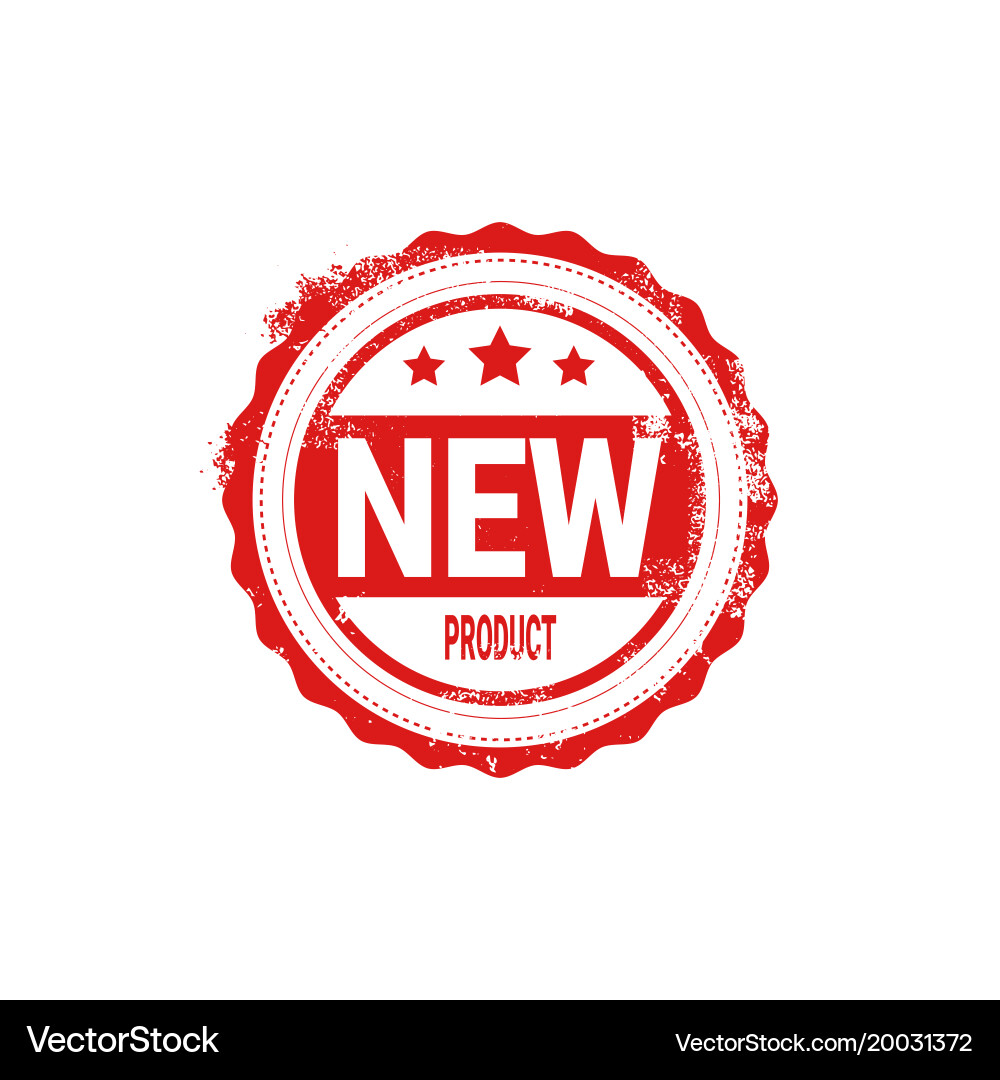 Rotes Produkt Stamp Badge Aufkleber Vektorbild