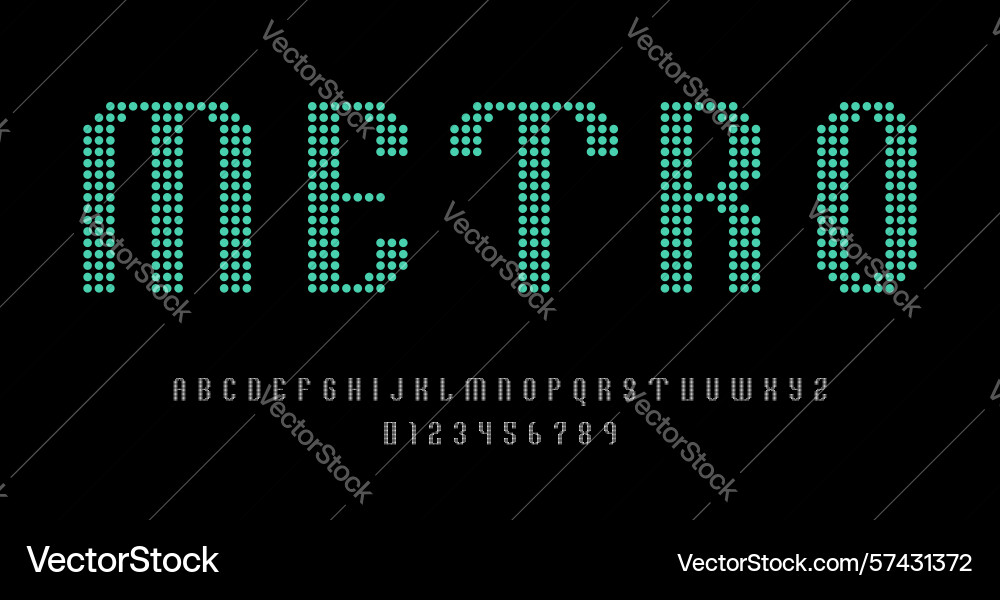 Set of alphabets font letters and numbers Set of alphabets font letters and numbers vector image