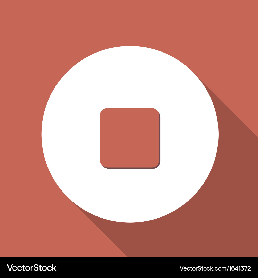 Stop web icon flat design vector image