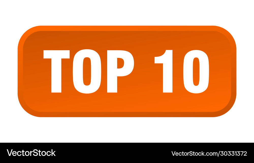 Top 10 button square 3d push vector image