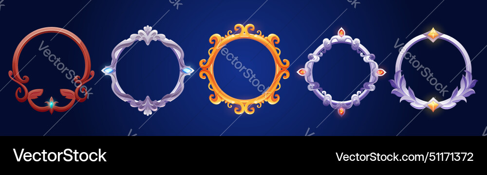 Ui game level button or avatar badge frame icon Ui game level button or avatar badge frame icon vector image