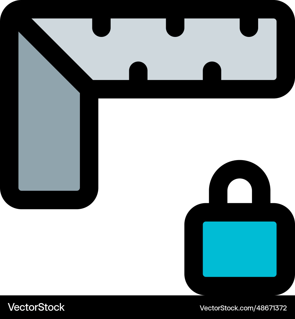 Utilizing a security mechanism while measuring vector image