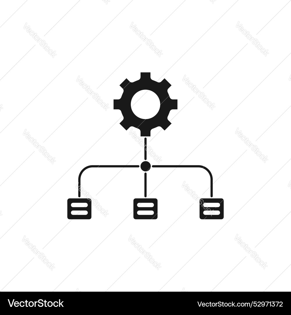 Workflow line icon isolated on white background Workflow line icon isolated on white background vector image