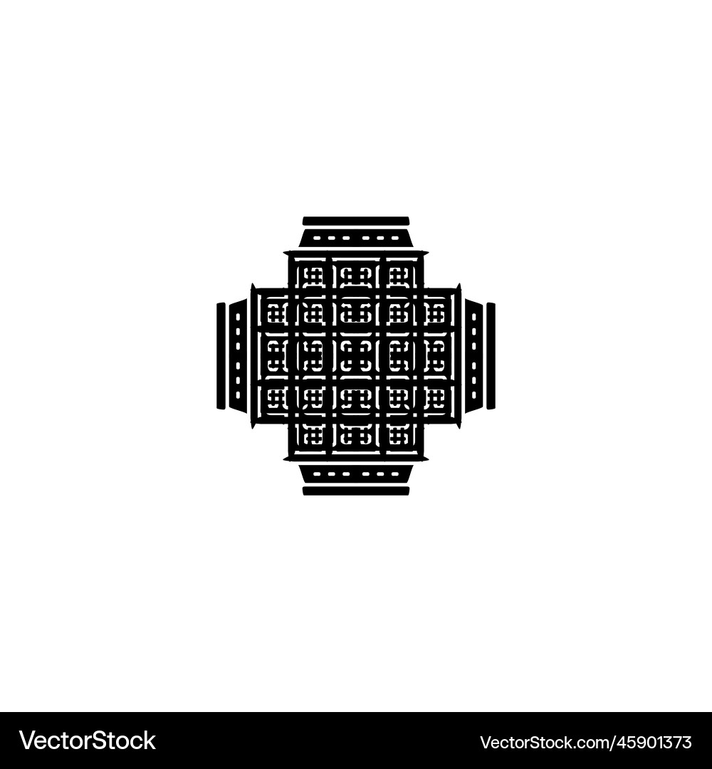 Add button icon simple style christian vector image