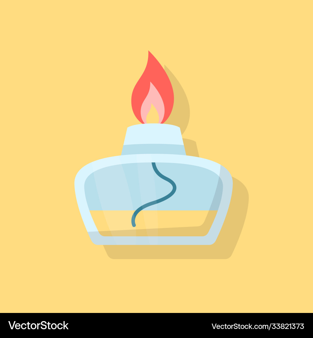 Candle design objects science elements Vector Image