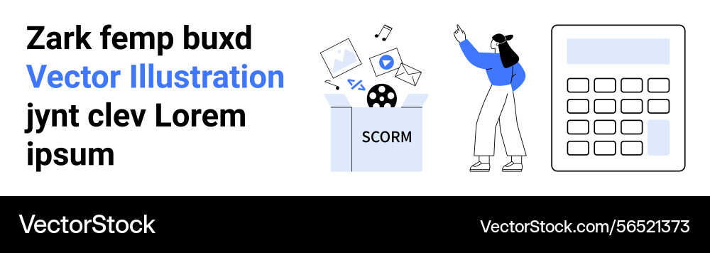 Digital learning tools and scorm integration Digital learning tools and scorm integration vector image