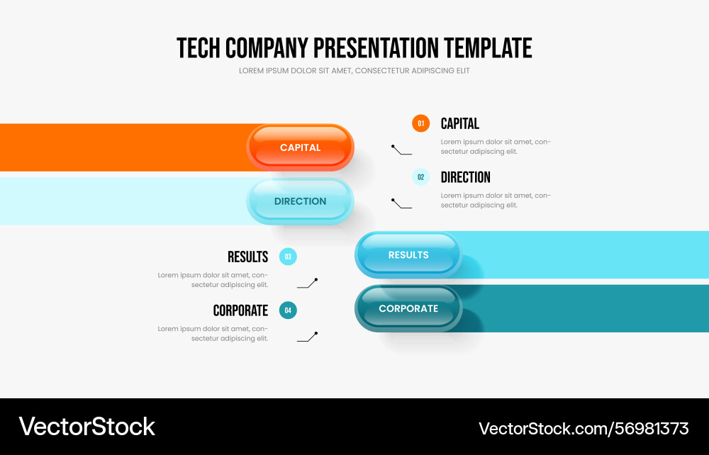 Digital report four step diagram frame design Digital report four step diagram frame design Vector Image