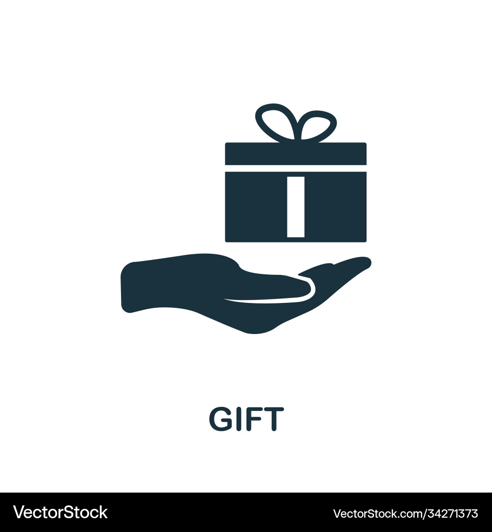 Gift icon simple element from loyalty program vector image