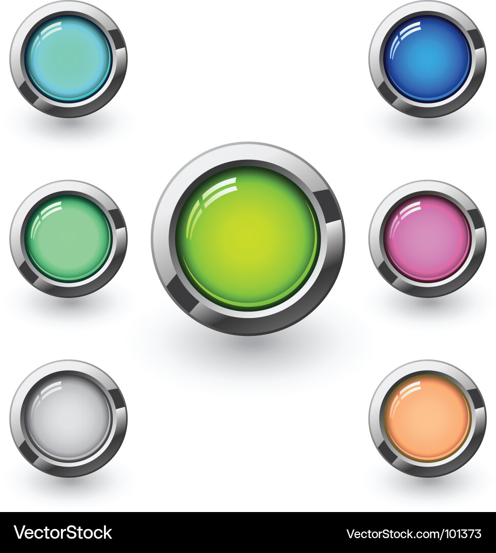 Glossy blank buttons Vector Image