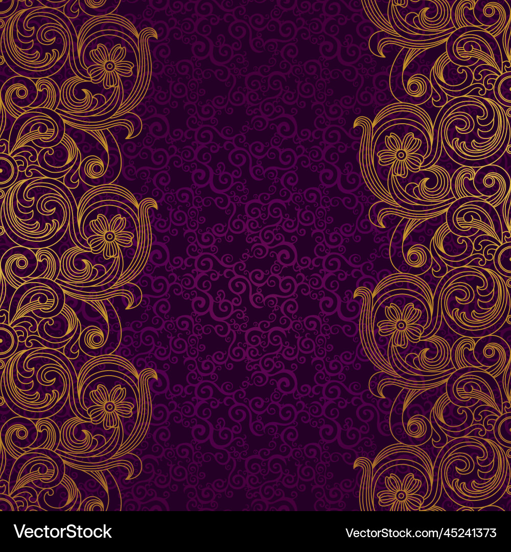 Golden border in victorian style Golden border in victorian style vector image