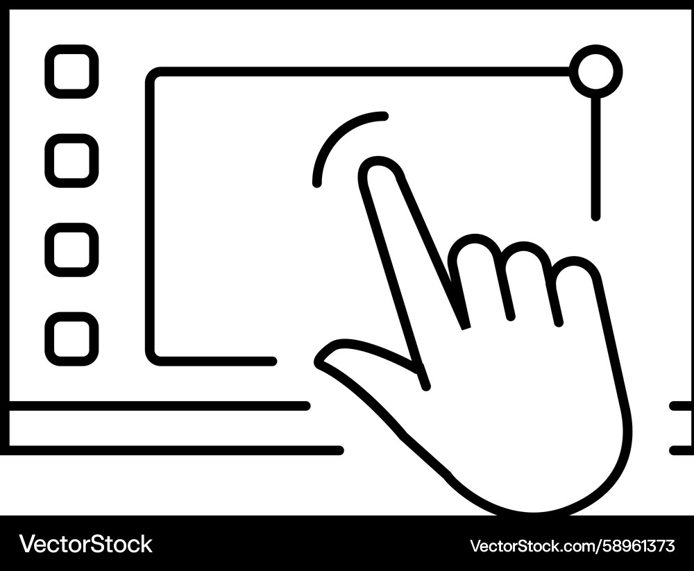 Interactive Display & Social Robotics Vector Image