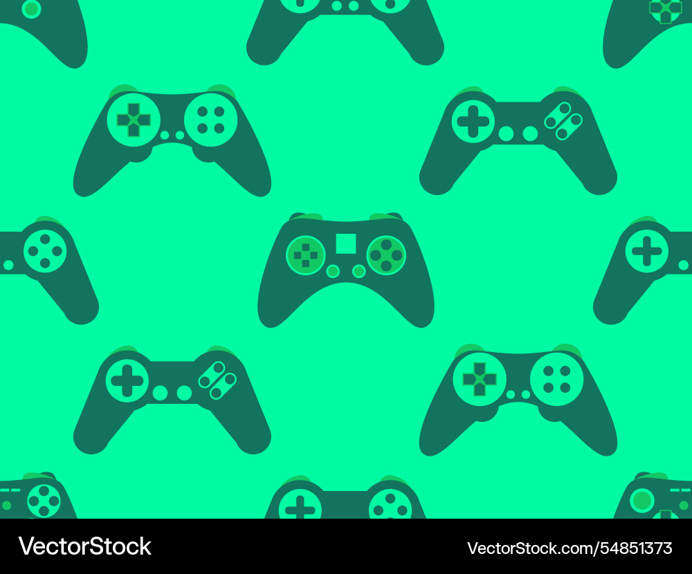 Joystick seamless pattern game controller Joystick seamless pattern game controller vector image