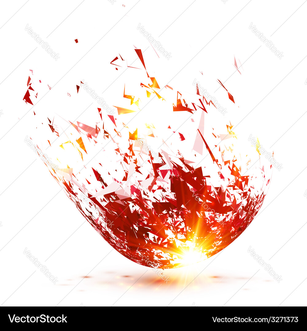 Red Meteorite Explosion Vektorbild